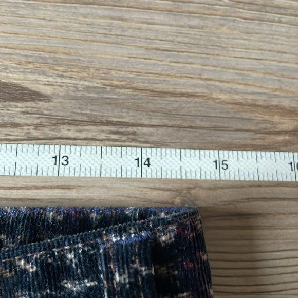 Pilcro and the Letterpress Serif fit Corduroy Print Pants Navy multi Womens 27 - Picture 7 of 13